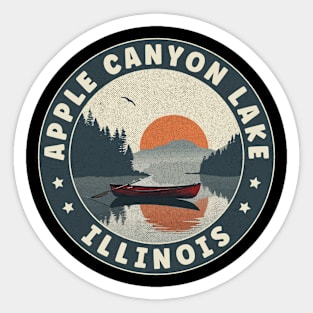Apple Canyon Lake Illinois Sunset Sticker